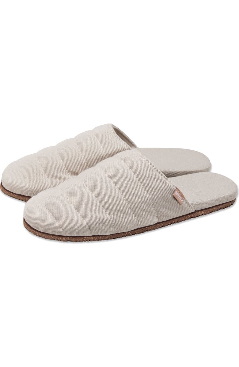 Feelgoodz Men's Mule Slipper Artisan Quilted Indoor / Outdoor House Shoes, Main, color, Greylock