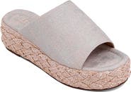 SHUSHOP Lizzie Jute Platform Slide Sandal