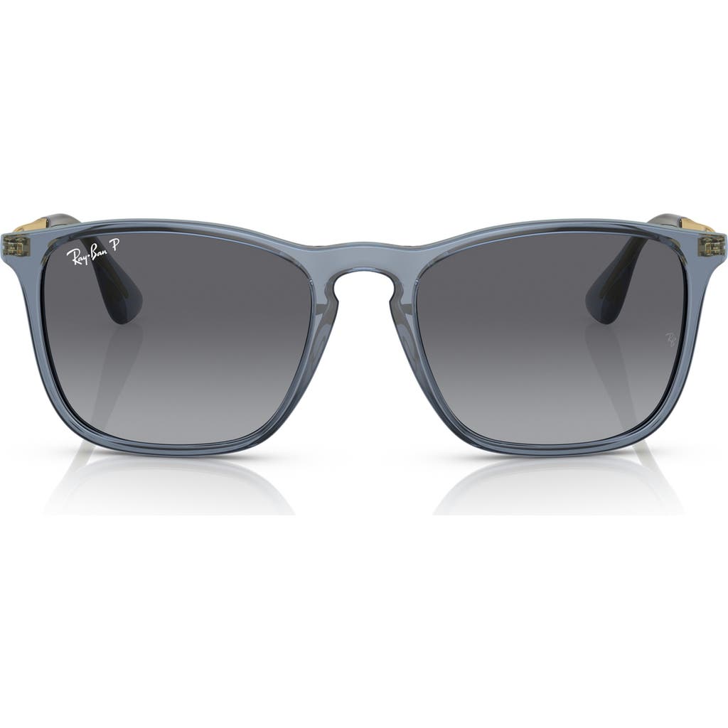 Ray Ban Ray-ban 54mm Gradient Polarized Square Sunglasses In Gray