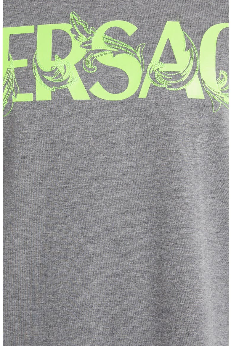 Barocco Logo Cotton Graphic Tee, Alternate, color, MEDIUM GREY MELANGE