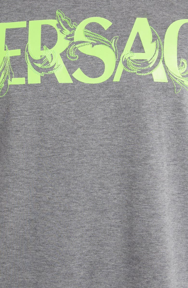 Versace Barocco Logo Cotton Graphic Tee, Alternate, color, 