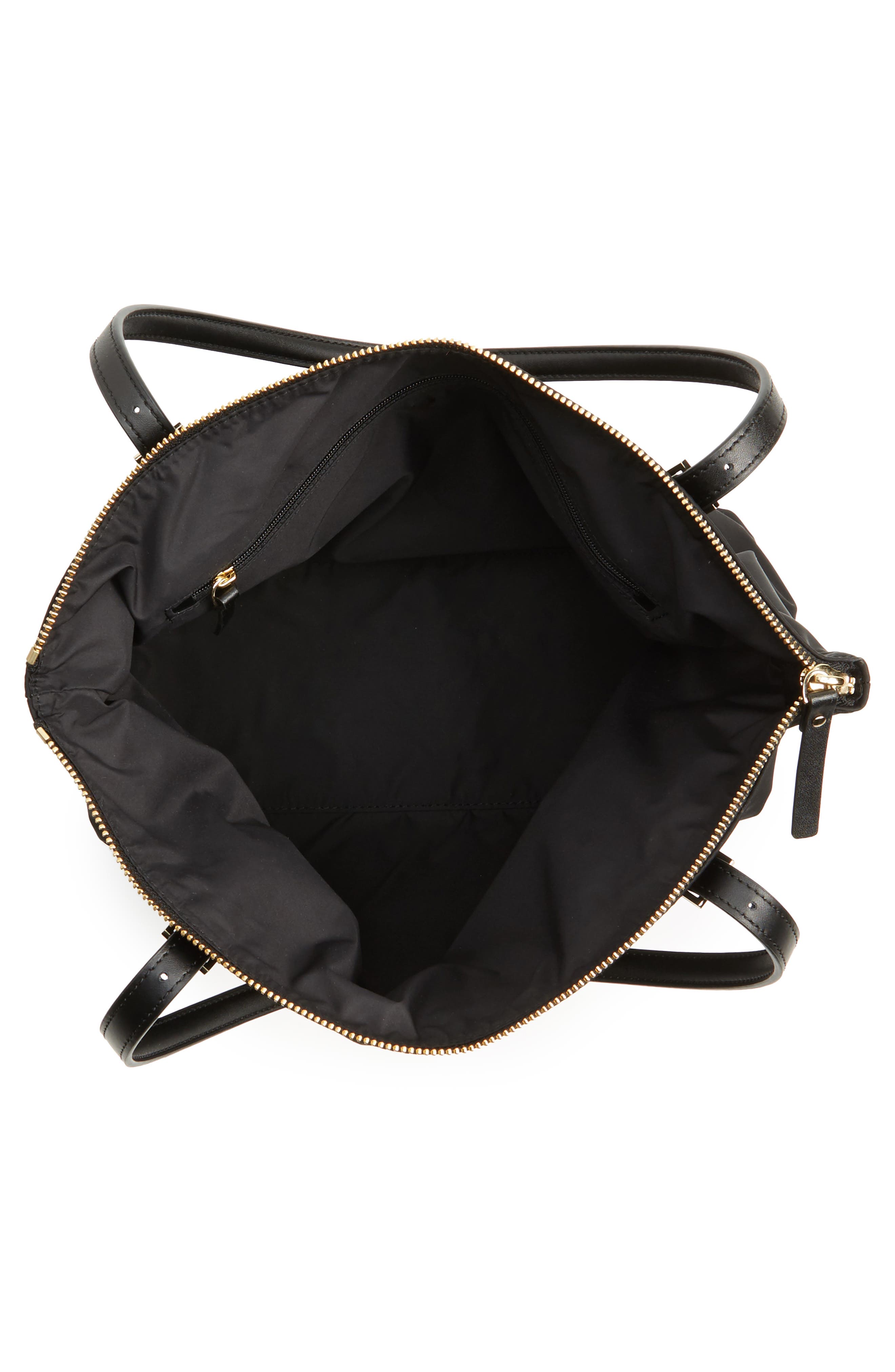 watson lane small maya nylon tote, Alternate, color, BLACK