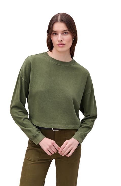 The Relaxed Crop Long Sleeve Tee