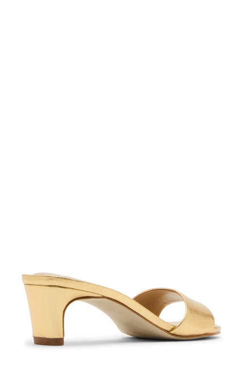 Steve Madden Patsy Slide Sandal In Gold Metallic