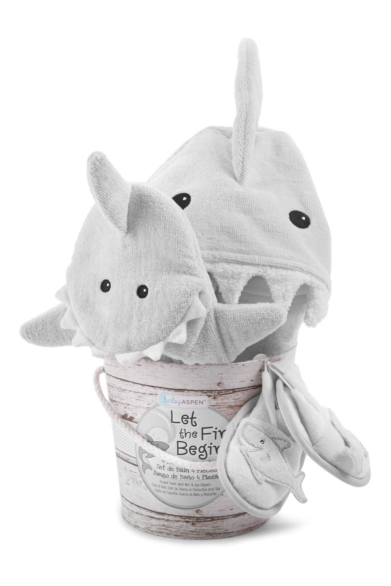 Let the Fin Begin 4-Piece Bath Set, Alternate, color, OPEN GREY