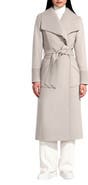 SENTALER Wide Collar Alpaca & Wool Longline Coat