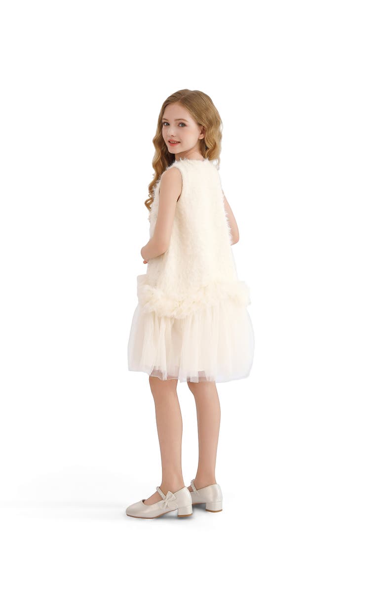 Tulleen Sparkle Tulle Dress, Alternate, color, Cream