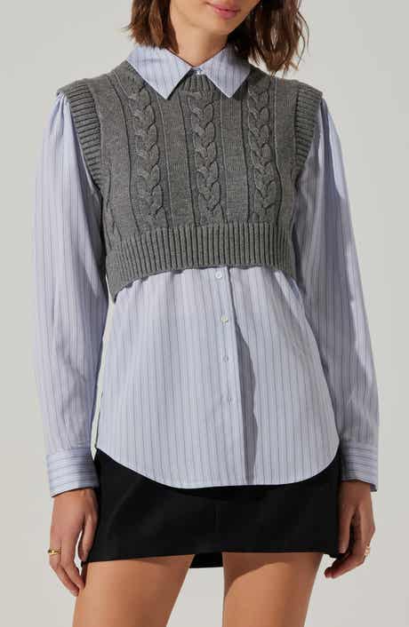 ASTR the Label Flannery Mixed Media Layered Sweater