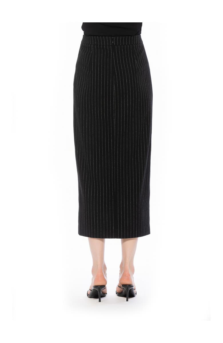 Alexia Admor Onyx Skirt, Alternate, color, Black Pinstripe