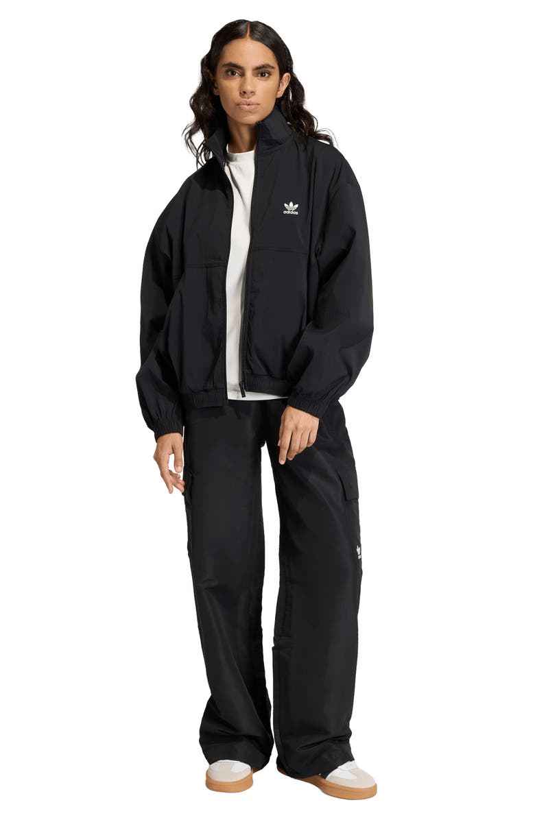 adidas Originals Essentials Woven Windbreaker Jacket, Alternate, color, Black