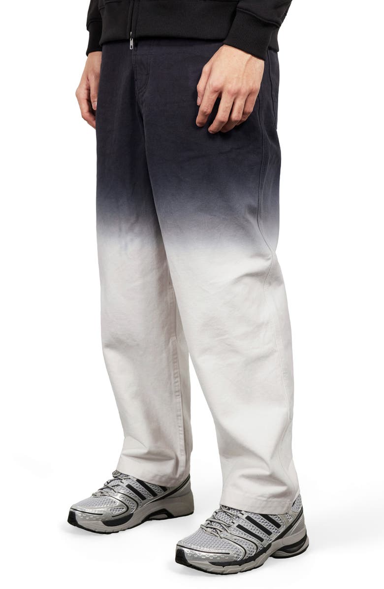 PLEASURES Dip Dye Work Pants, Alternate, color, Black