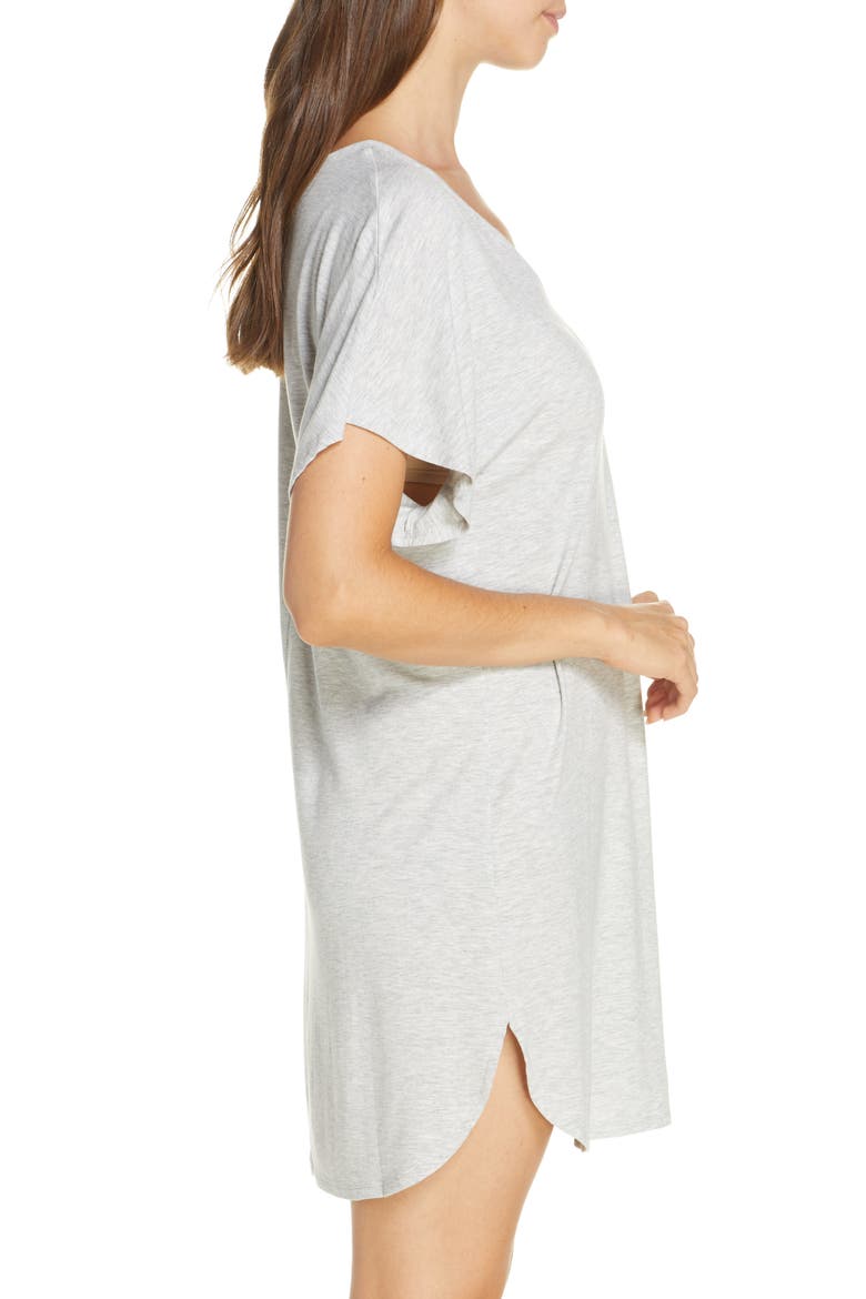 Moonlight Dolman Sleeve Nightshirt, Alternate, color, GREY PEARL HEATHER