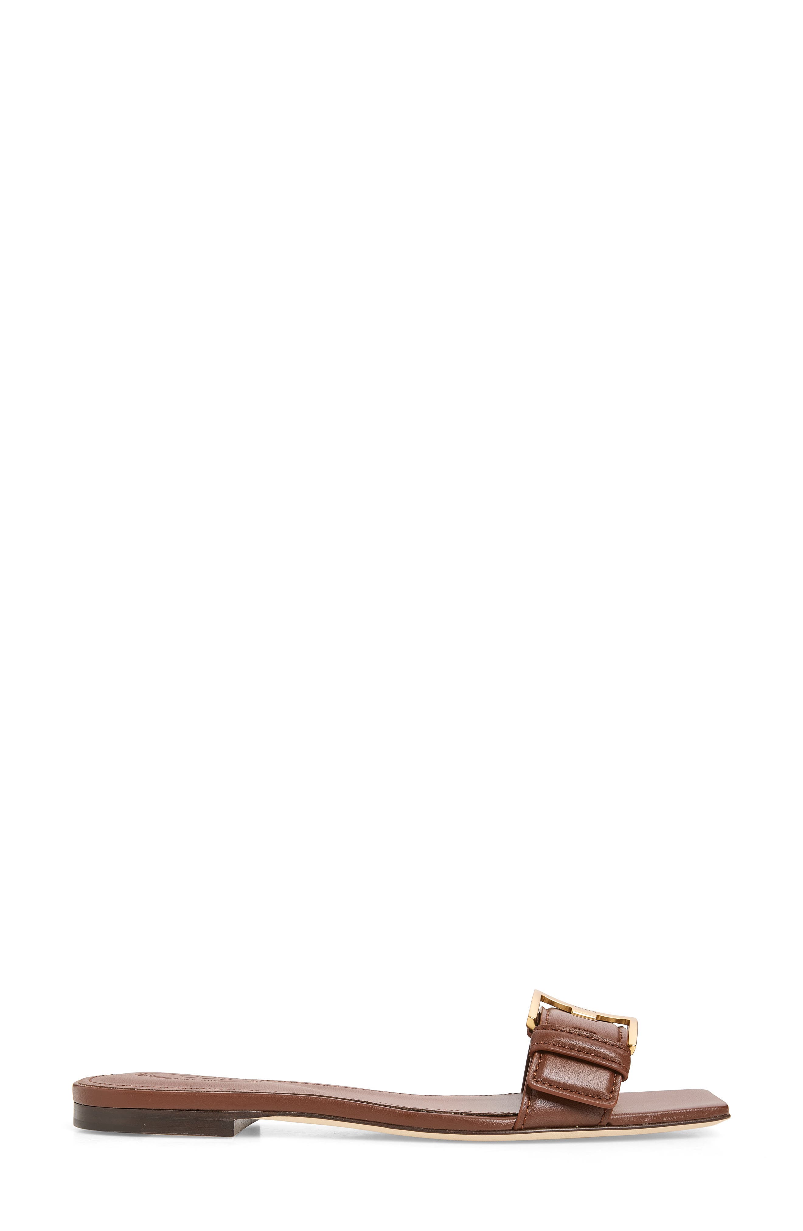 Tod's Buckle Slide Sandal, Alternate, color, Mogano