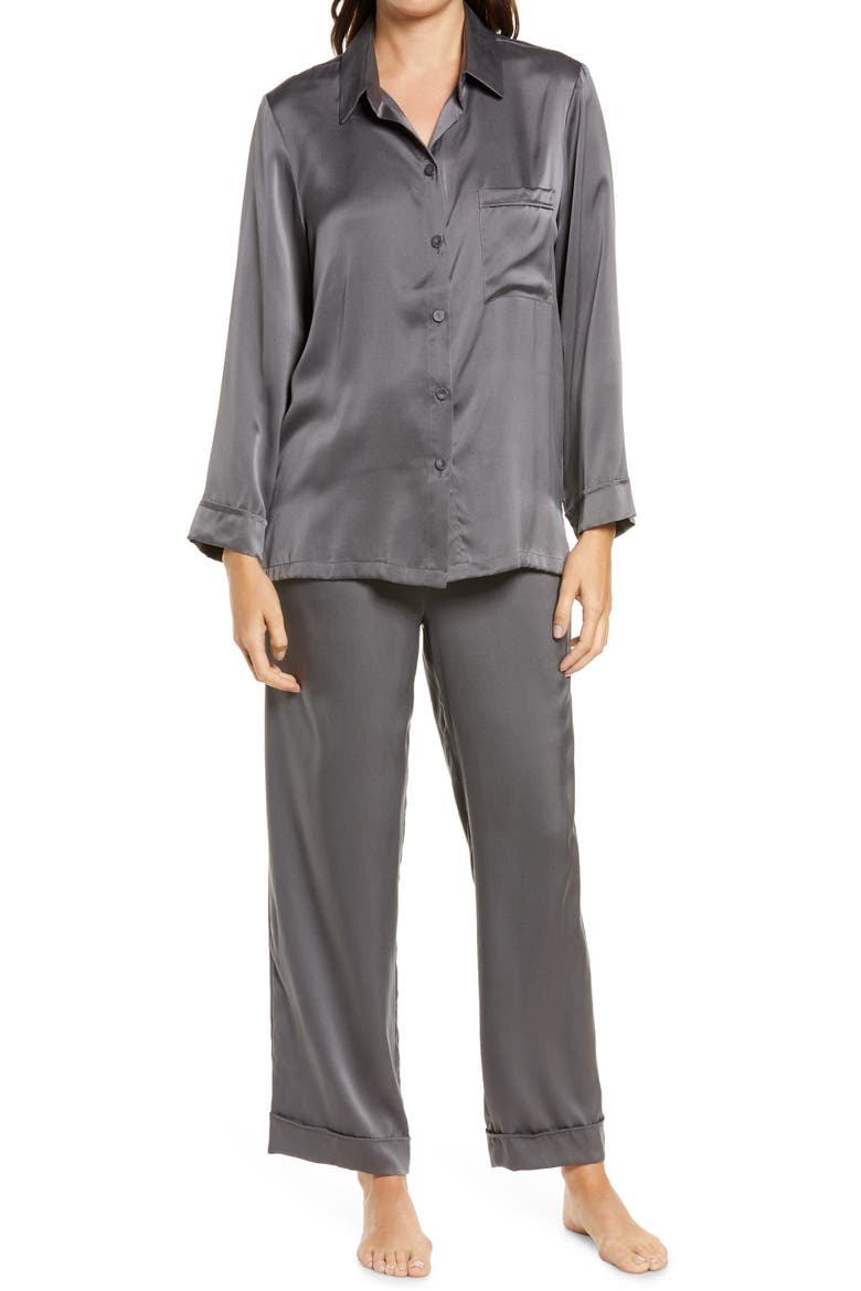 Silk Pajamas, Main, color, SLATE