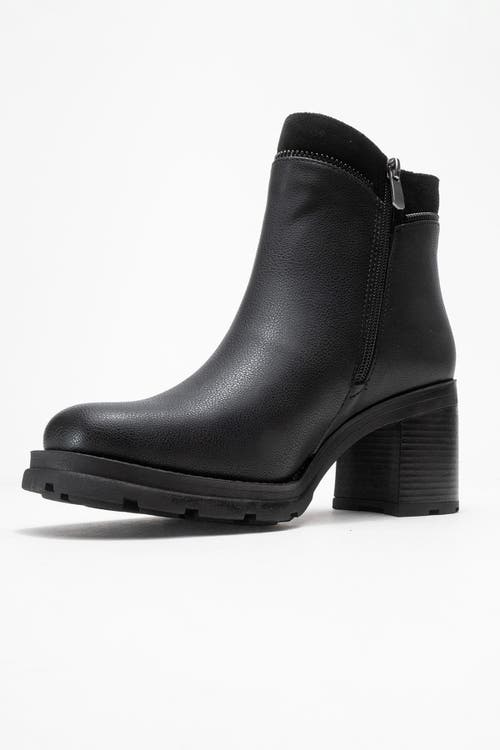 Prologue Shoes Parly Zip-block Heel Boot In Black