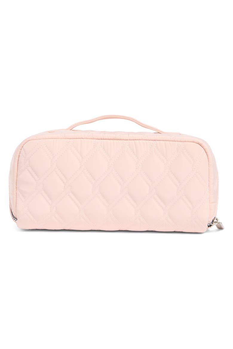Quilt Fold Out Zip Case, Alternate, color, ROSE