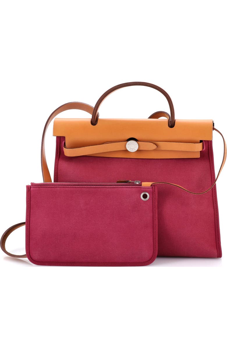 Pre-Owned Hermes Herbag Zip Leather and Toile 31, Alternate, color, Tosca