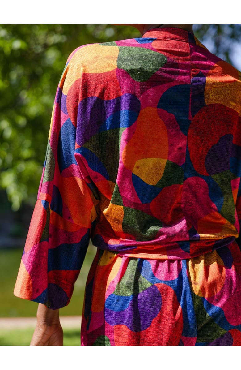 Kitty and Vibe Kimono Cover Up Top, Alternate, color, Isla