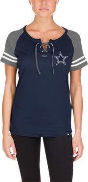 New Era Women's New Era Navy Dallas Cowboys Lace-Up Raglan T-Shirt