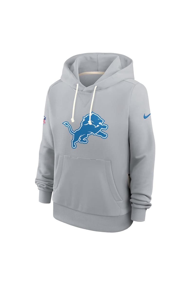 Women's Nike Gray Detroit Lions Sideline Standard Issue Initial Home Dri-FIT Hoodie, Alternate, color, Gray