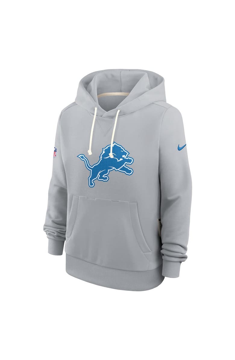 Nike Women's Nike Gray Detroit Lions Sideline Standard Issue Initial Home Dri-FIT Hoodie, Alternate, color, Gray