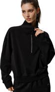 Lilysilk Women's SILKERRY Oversized Heirloom '89 Stand Collar Half-Zip Pullover