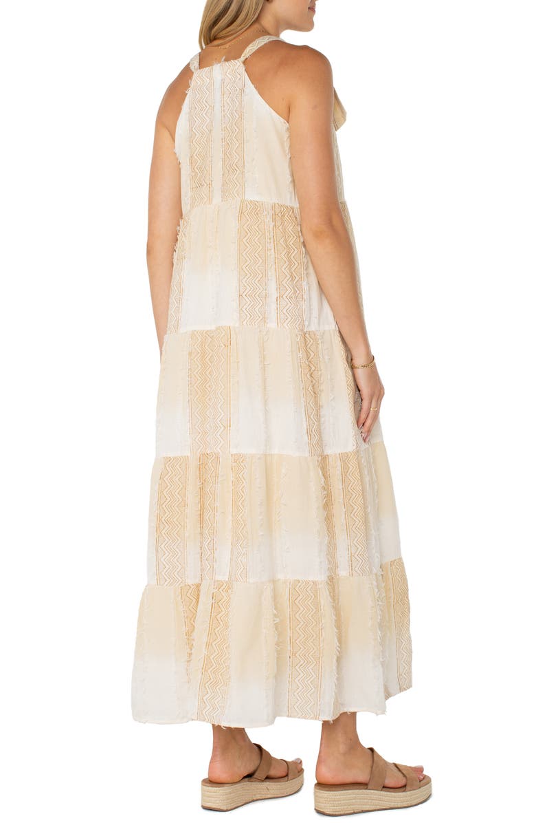 Liverpool Los Angeles Tiered Cotton Maxi Sundress, Alternate, color,