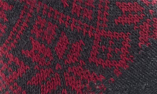 Smartwool Everyday Traditional Snowflake Merino Wool Blend Crew Socks In Tibetan Red
