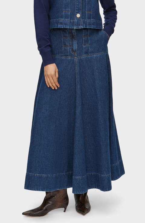 Liza Denim Maxi Skirt