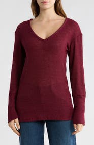 GO COUTURE V-Neck Dolman Sleeve Sweater