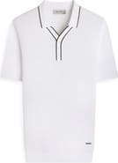 Bugatchi Waffle Stitch Polo Sweater