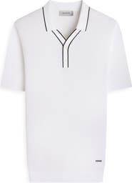 Bugatchi Waffle Stitch Polo Sweater