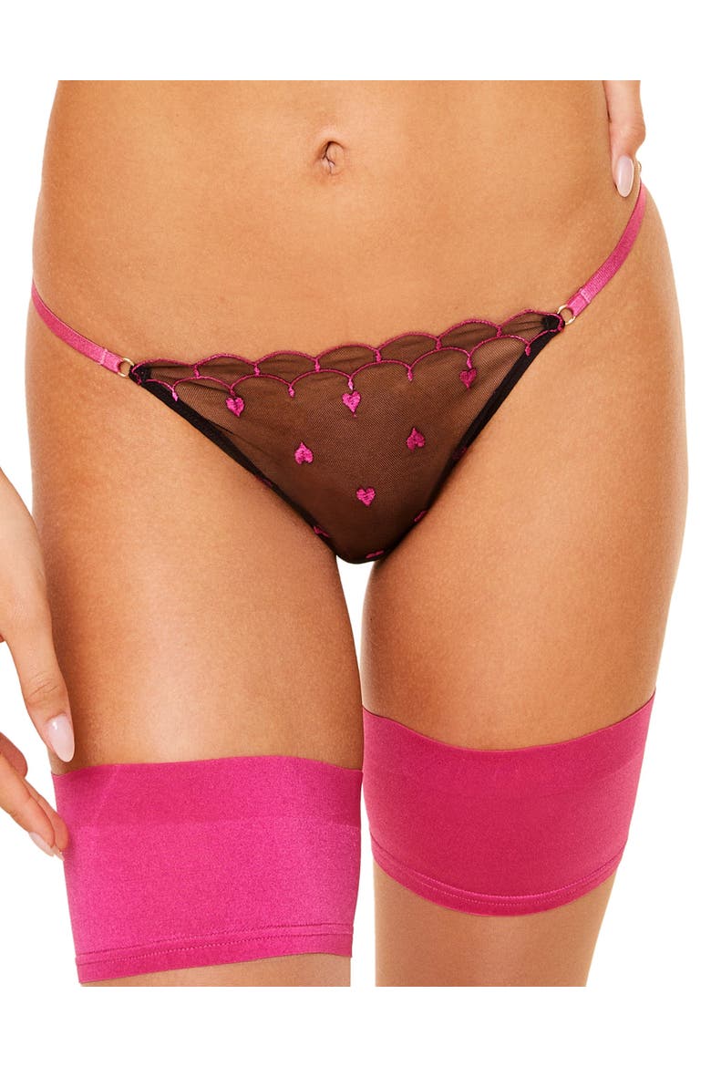 Bettie Brazilian Panties, Main, color, Black hearts