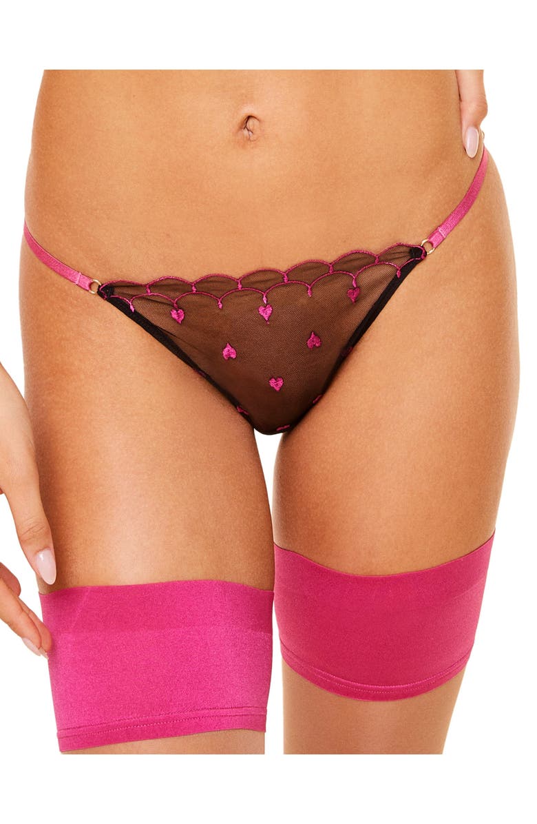 Adore Me Bettie Brazilian Panties, Main, color, Black Hearts