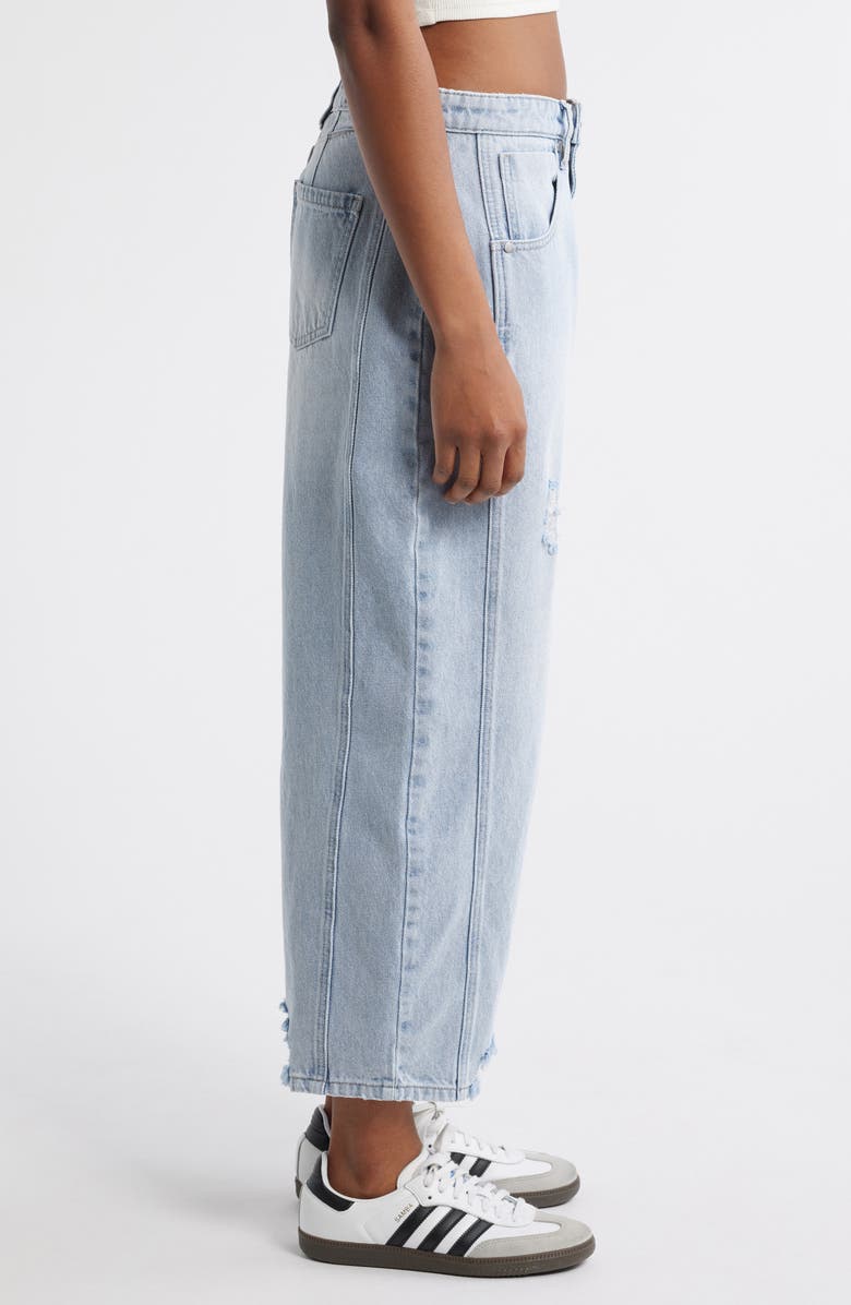 PTCL Low Loose Distressed Barrel Leg Jeans, Alternate, color,