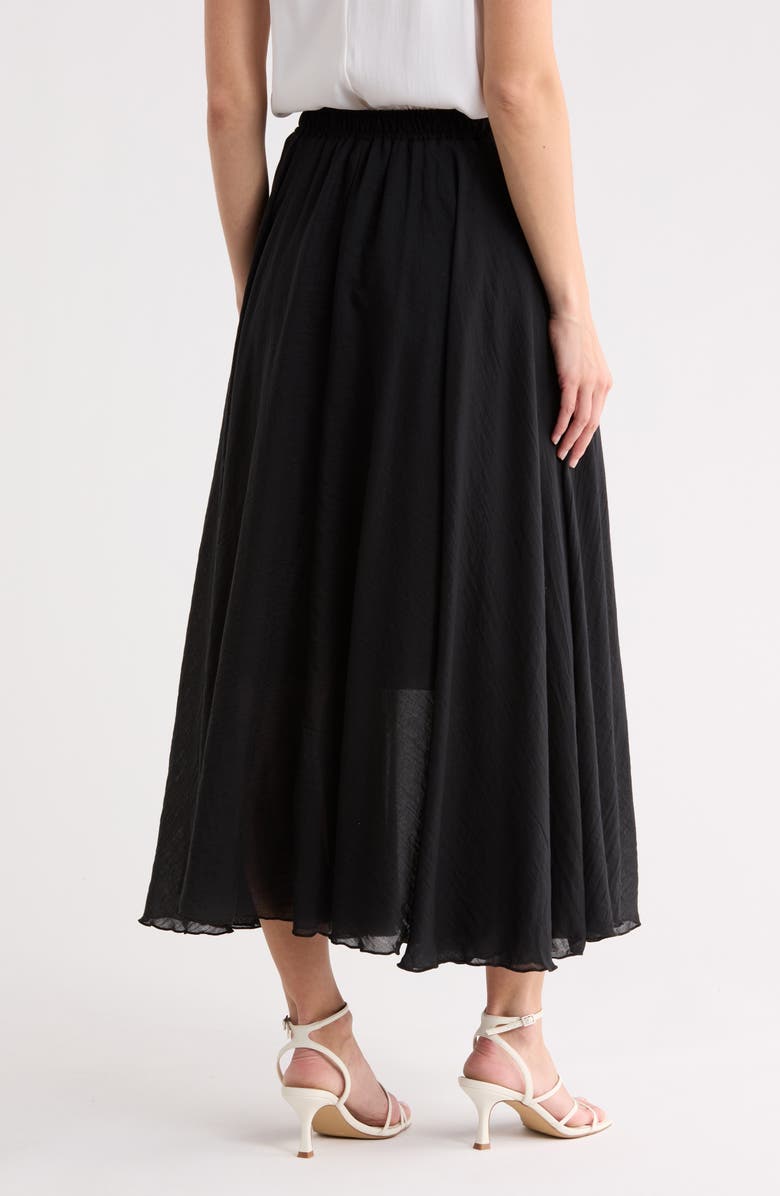 MAX STUDIO Gauze Skirt, Alternate, color, Black