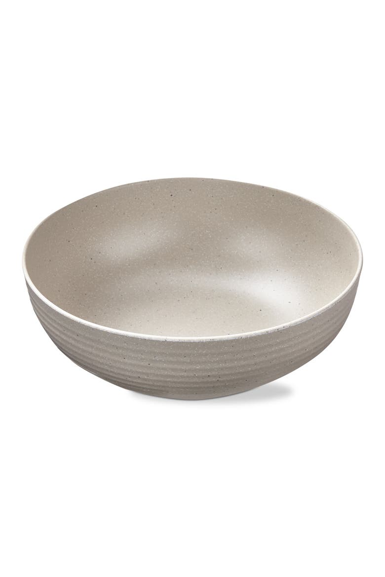 Cream Brooklyn Melamine Serving Bowl Dishwasher Safe Indoor Outdoor, Main, color, Beige