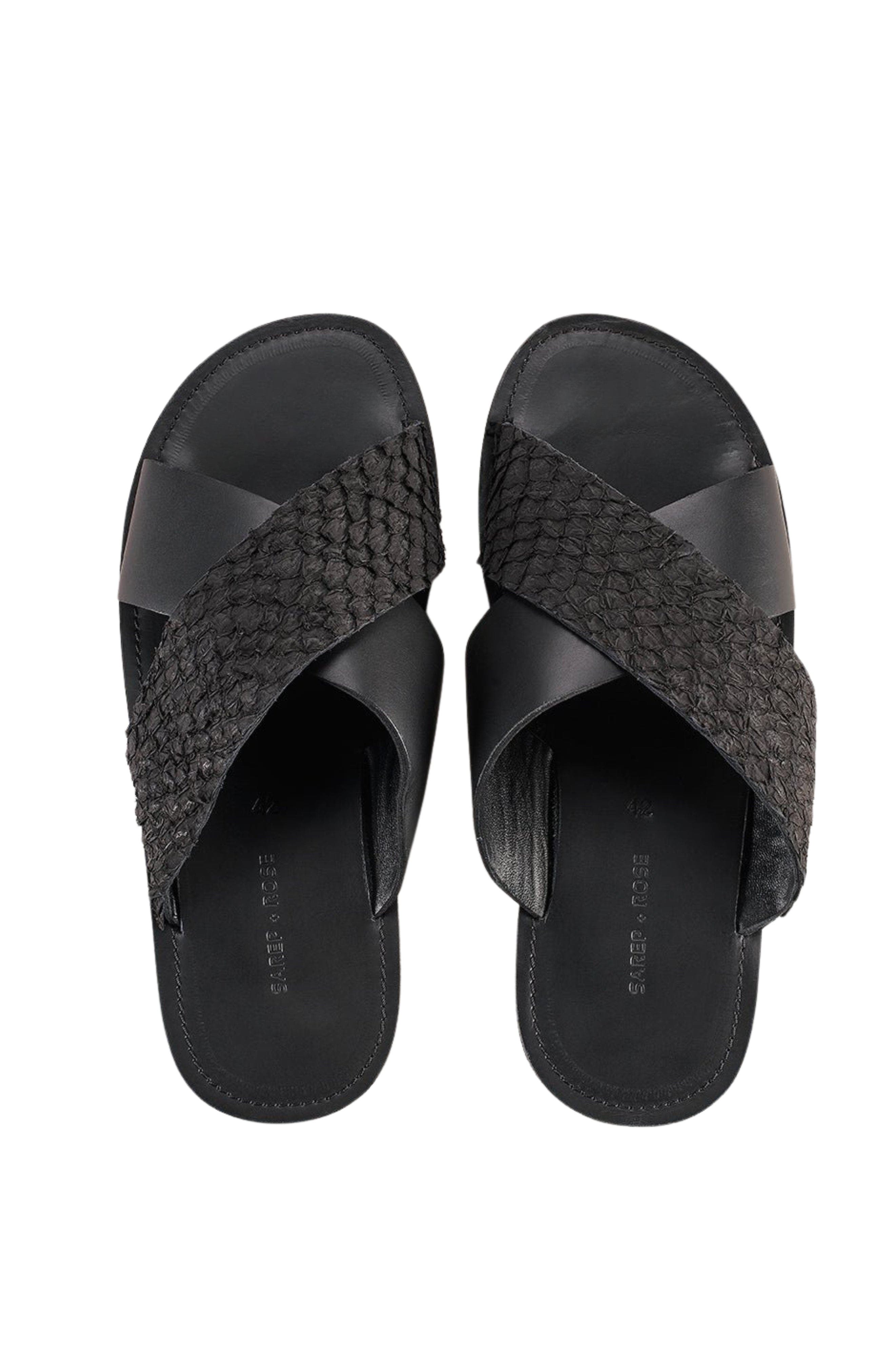 Pike Leather Sandal, Alternate, color, Black