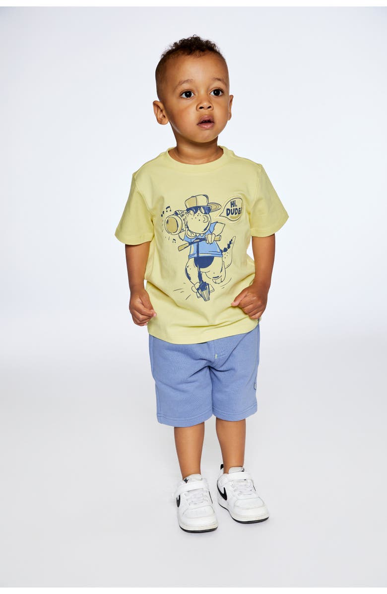 Deux par Deux Baby Boy's Organic Cotton T-Shirt With Print Lime, Alternate, color, 