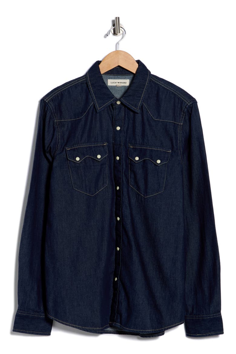 Western Snap-Up Chambray Shirt, Alternate, color, SCOTFORTH