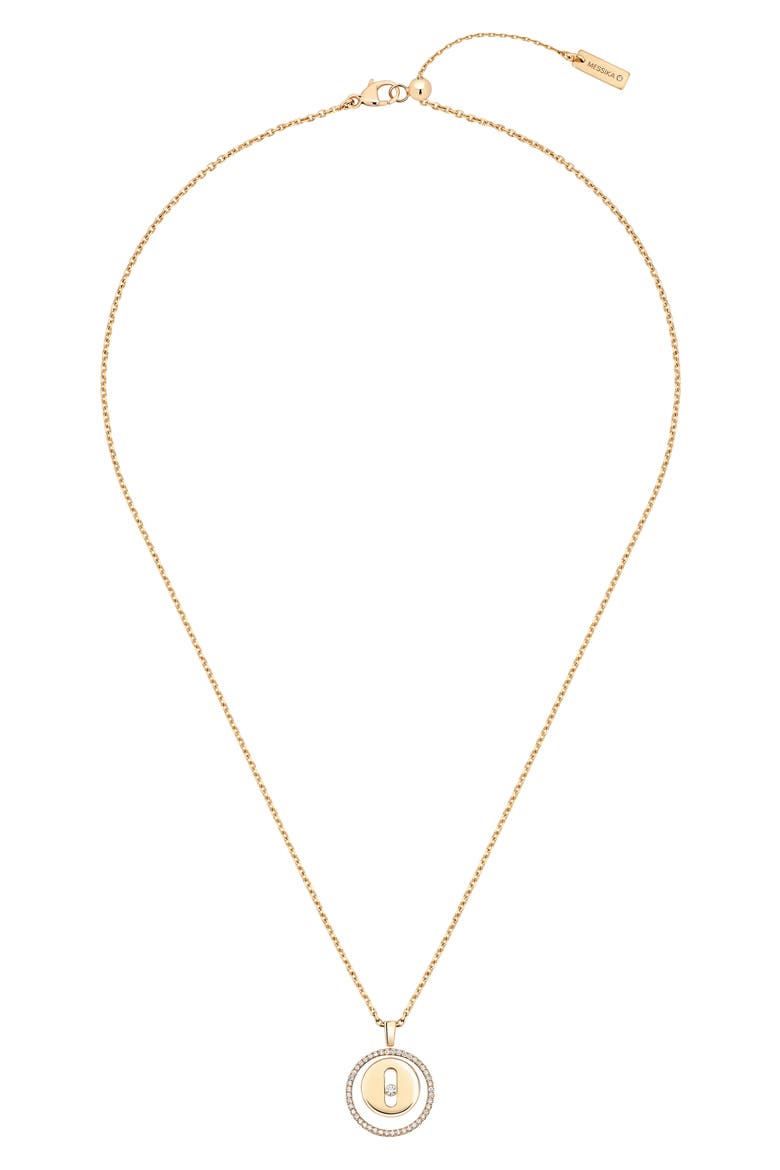 Lucky Move Pavé Diamond Pendant Necklace, Alternate, color, YELLOW GOLD