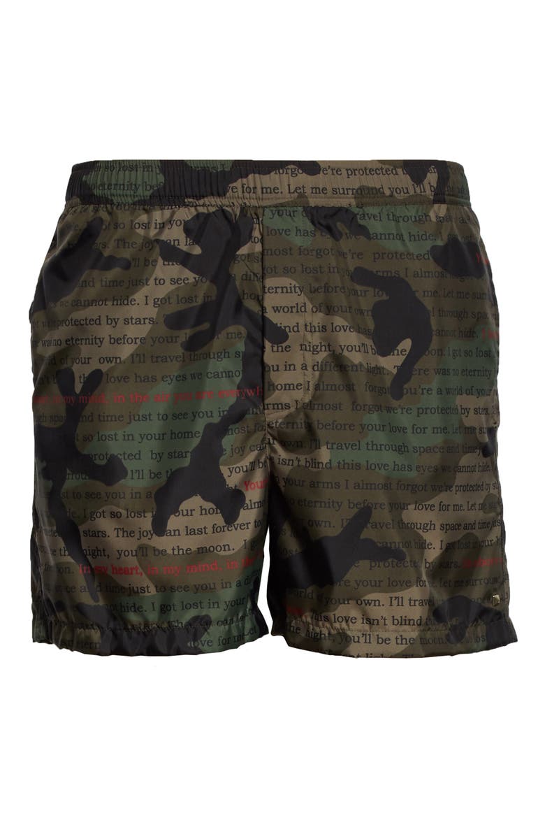 Layered Camo Print Swim Trucks, Alternate, color, ARMY GREEN MULTI