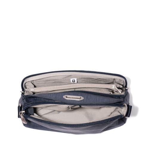 Baggallini Coastal Flip Lock Crossbody Bag In Blue