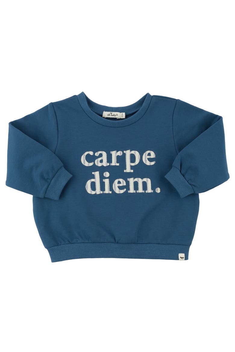 Carpe Diem Brooklyn Boxy Sweatshirt, Main, color, French Blue