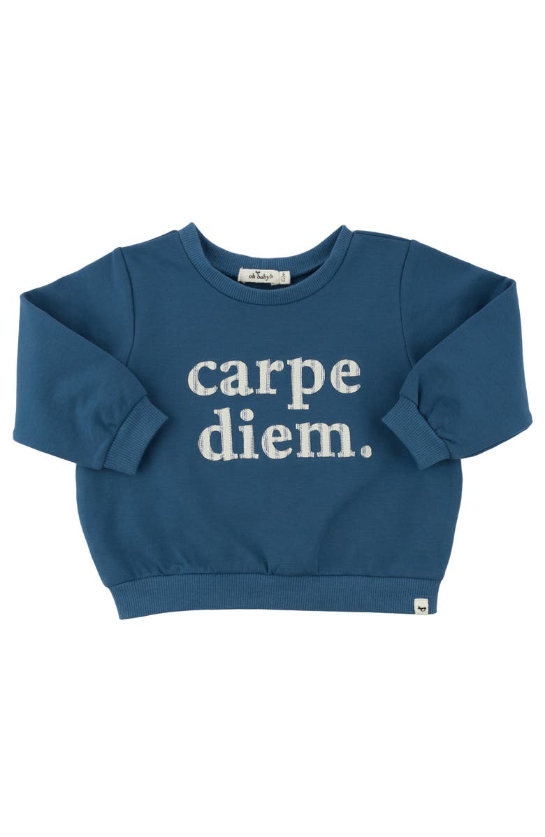 oh baby! Carpe Diem Brooklyn Boxy Sweatshirt, Main, color, French Blue