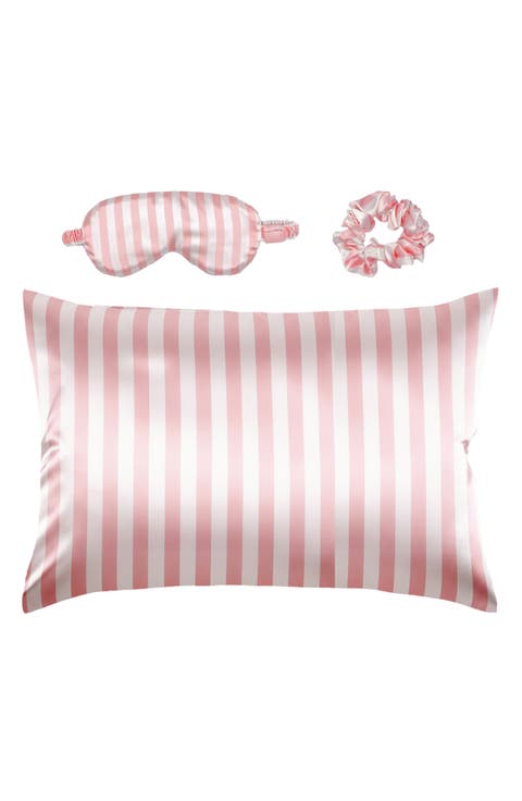 Satin Pillowcase, Scrunchi & Mask Set