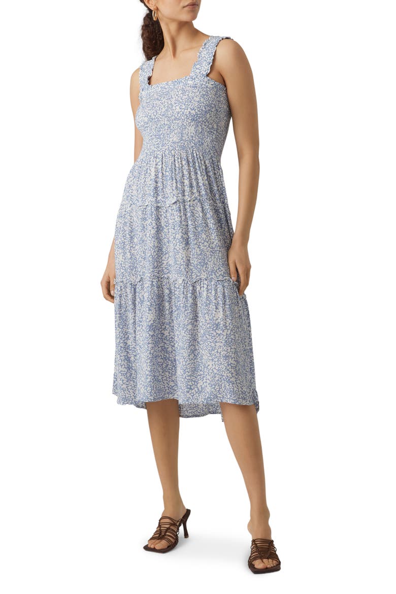 Menny Print Midi Dress, Alternate, color, INFINITY AOP MELIN
