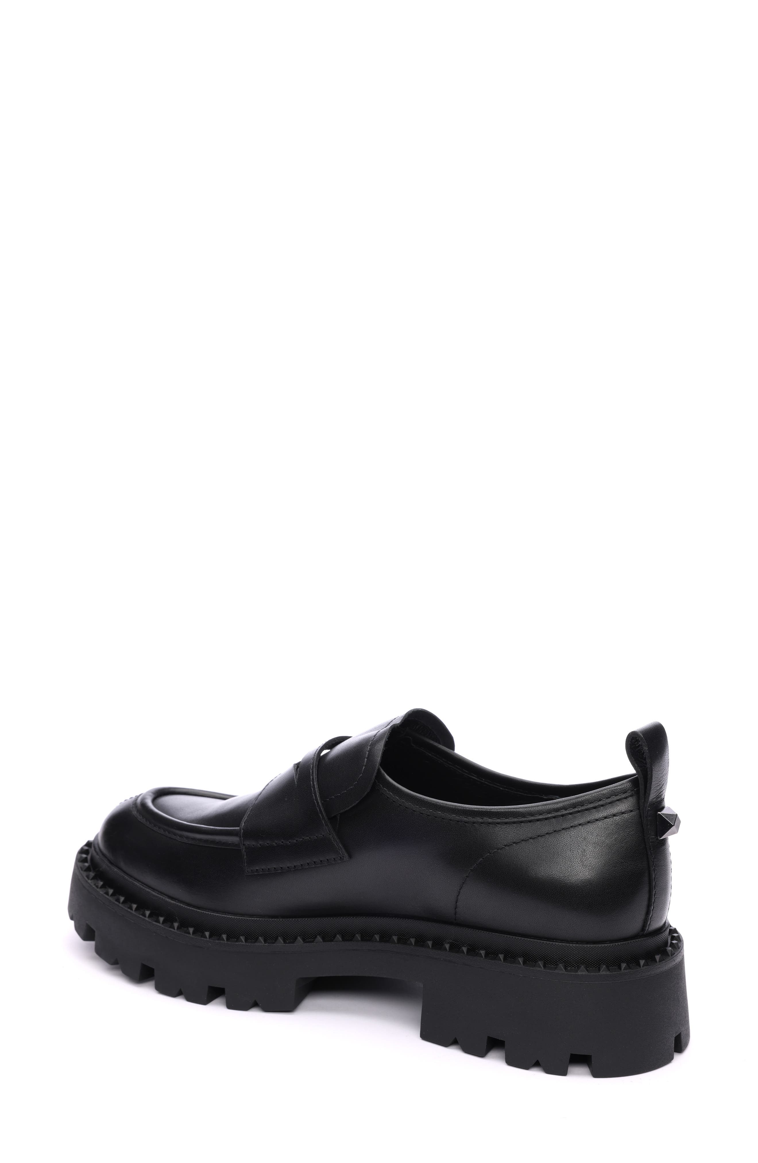 Ash Genial Stud Leather Platform Loafer, Alternate, color, 