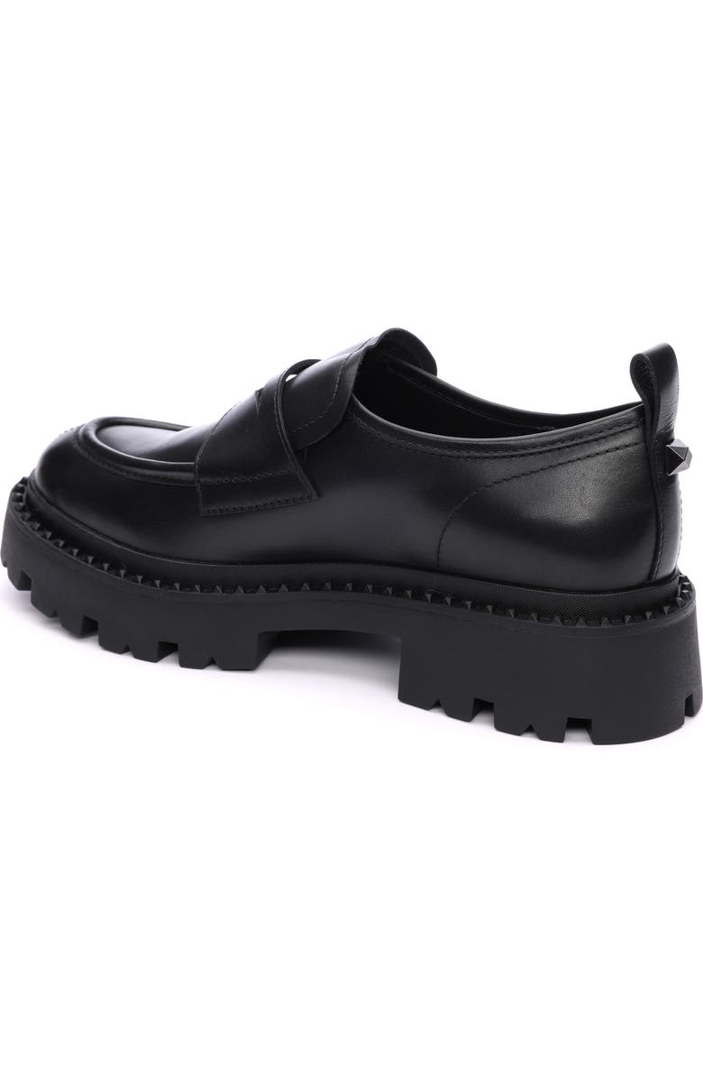 Ash Genial Stud Leather Platform Loafer, Alternate, color,