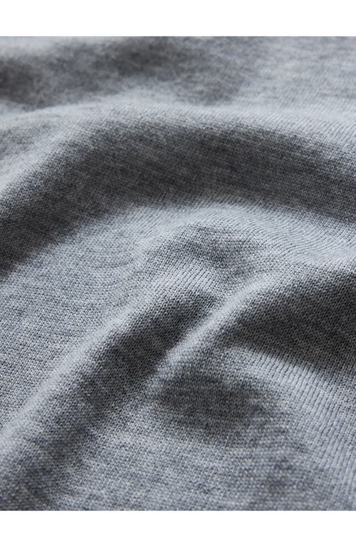 John Varvatos Alvito Regular Fit Short Sleeve Wool Sweater In Med Grey